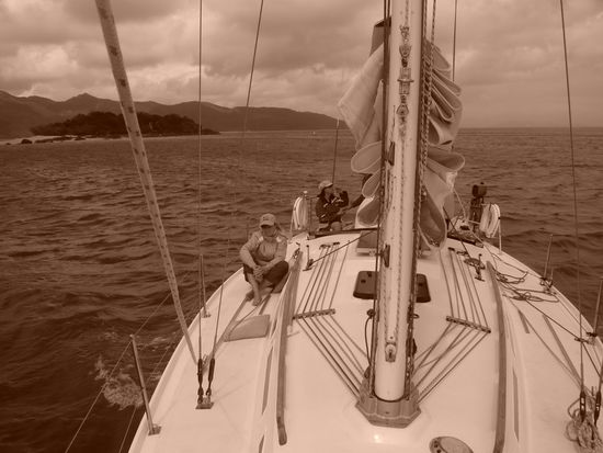 Ramona auf dem Sonnendeck der Domino