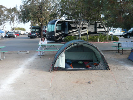 unser erster campingplatz in san diego