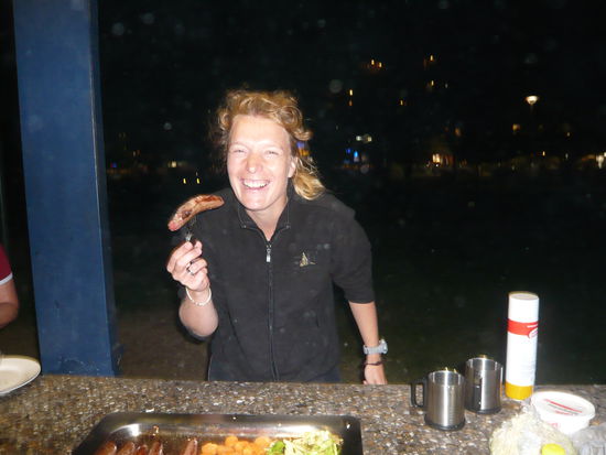 Dies ist eine Kaenguruwurst, gar nicht so schlecht...