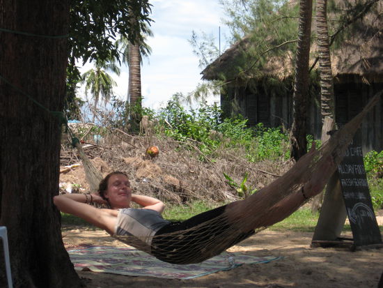 Entspannung in der Haengematte, uns geht's einfach zu gut 