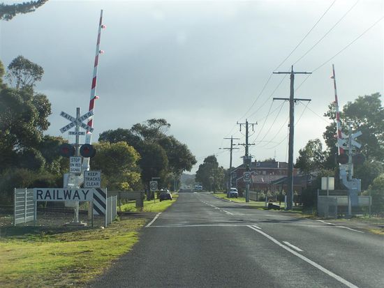 Australische Kleinstadtidylle unterwegs.