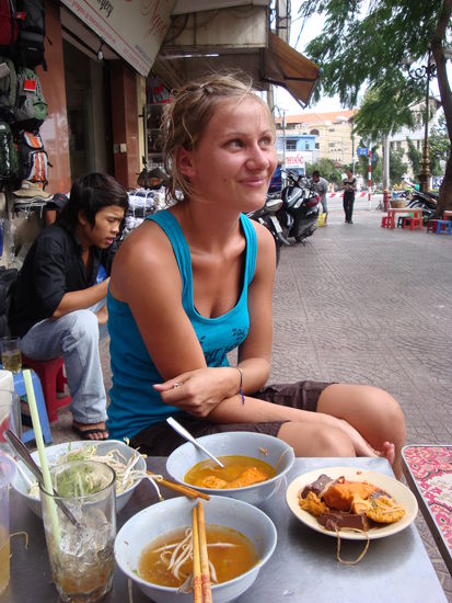 hier wurde uns erklaert, was die "schokolade" in unserer suppe wirklich ist...