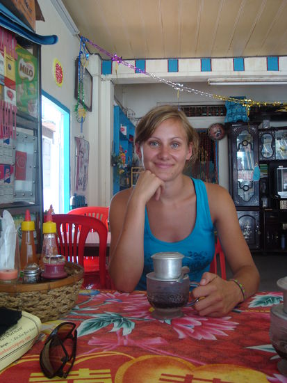 Der Kaffee laeuft gerade durch