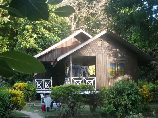 unsere Huette im Resort...