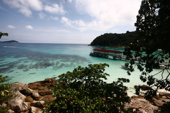 in dieser Bucht lebt die Riesenschildkroete...