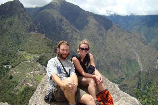 Blick vom Wayapicchu auf Machu.