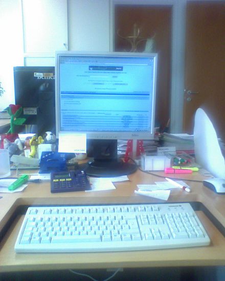 Mein Arbeitsplatz ... ja, do schauts aus ... 