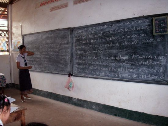 in der Schule wird auch Englisch gelehrt...