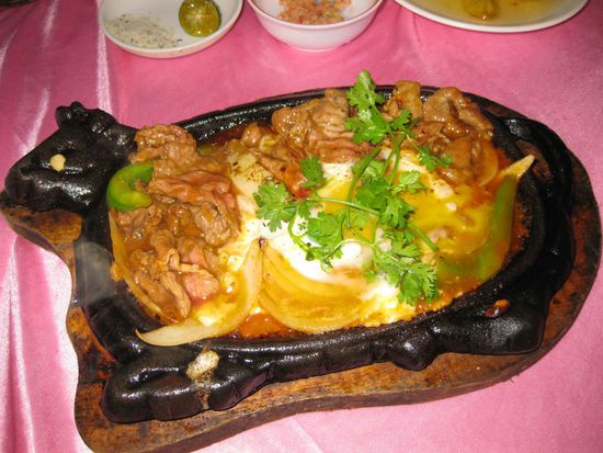 unser Abendessen am Markt. Einfach lecker! 