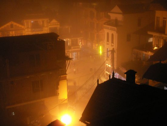 der Blick von meinem Balkon. Ein bischen fühl ich mich hier wie in den Alpen...