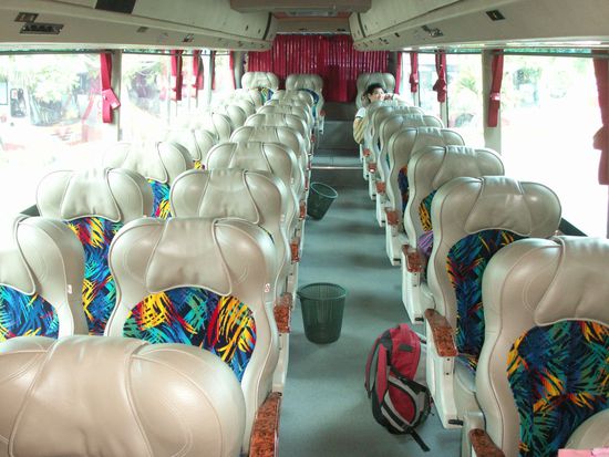 das ist bis dato der schönste und bequemste Bus auf meiner gesamten Reise.