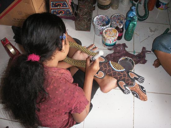 hier entstehen farbenfrohe Geckos