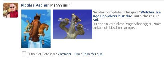 ... anhand des vor kurzem durchgeführten wissenschaftlichen Tests erkennen kann.