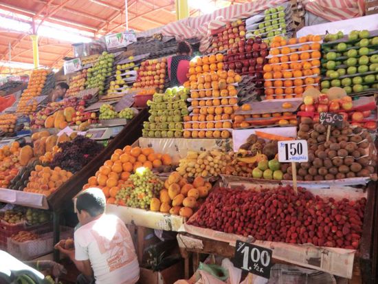 Eine Marktszenerie ...