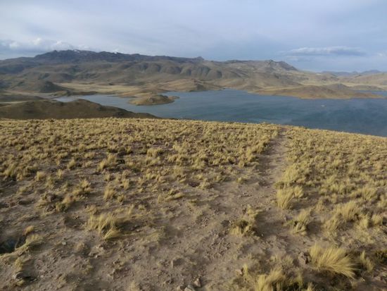 Der Vorbote des Titicaca Sees.
Und bald werden wir am echten See ankommen! Der See ruft! Seemann, lass das Träumen!