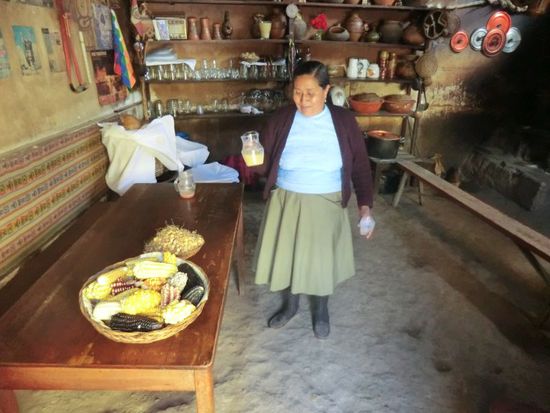 Die anschließende Maisbierverkostung (Chicha) bei der Brandweinerin.
Ausg'steckt is.