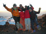 Kleine Feier am Stella Point mit unseren beiden Guides.