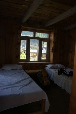 Unser Zimmerchen in Chame - klein aber fein. Alle unsere Zimmer hatten in etwa die gleiche Groesse, nur waren sie nicht immer gleich schoen und sauber.