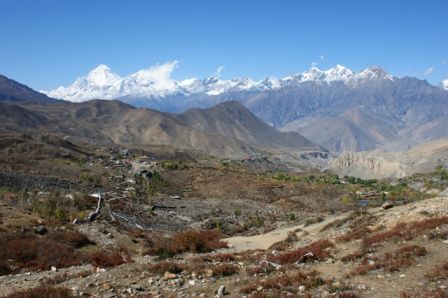 Auf dem Weg runter nach Muktinath.