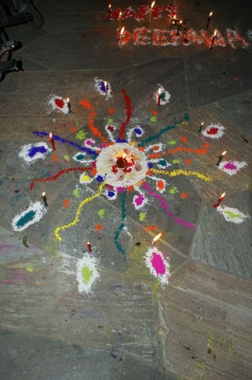 Wunderschoenes Mandala vor unserem Hoteleingang.