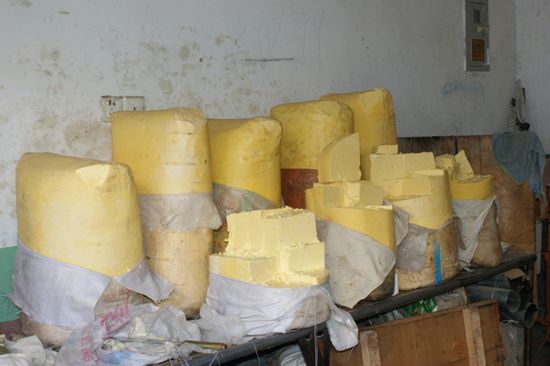 Yak-Butter in riesigen Mengen