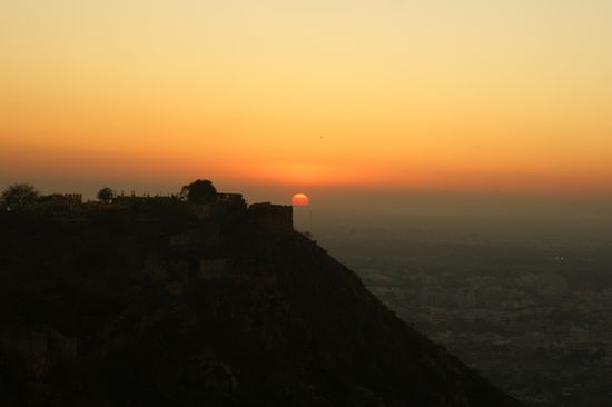 Der Sonnenuntergang vom Fort aus.