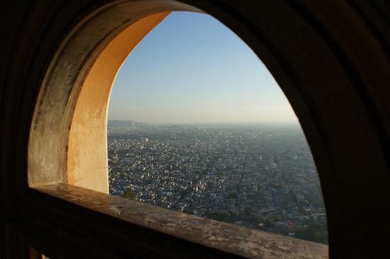 Vom Fort Nahargarh hatte man einen tollen Blick auf die Stadt Jaipur.