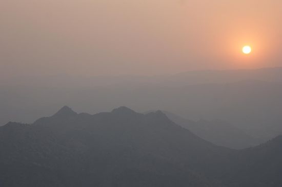 Auch der Sonnenuntergang war sehr schoen.