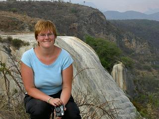 Nicole vor Hierve el agua