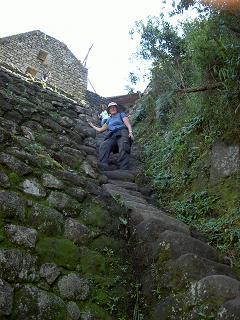Wirklich steile Treppen rauf und runter
