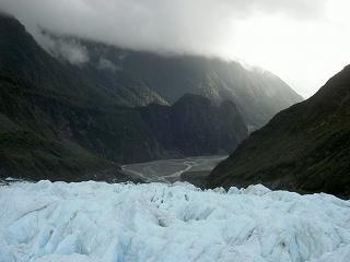 Blick vom Fox Gletscher ins Tal