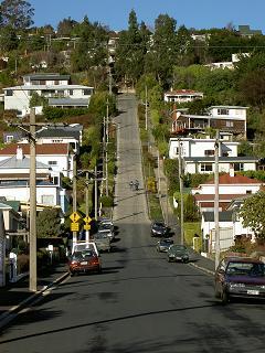 Die steilste Strasse der Welt von unten
