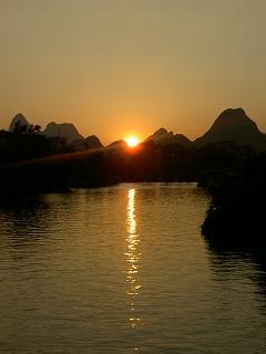 Sonnenuntergang am Guilin'er See