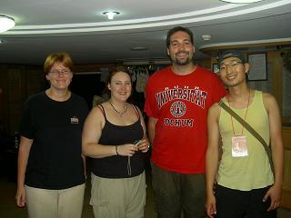 Wir vier: ich, Rebekka, Niels und Steven