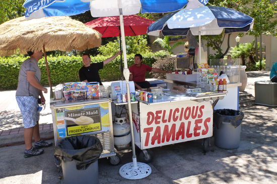Die Verkäuferin hatte mehr Haare auf den Armen als ich auf dem Kopf aber die Tamales waren tatsächlich delicious ;o)