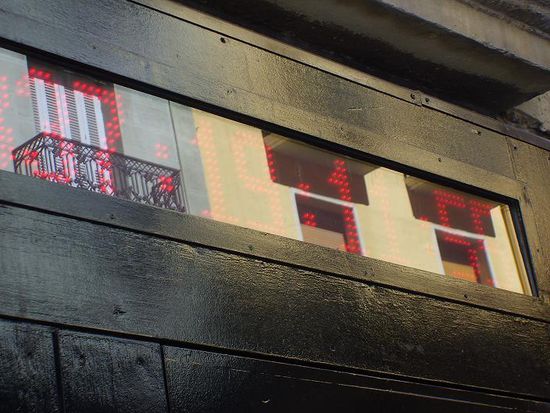 Countdown zur naechsten Stierhatz!!! 
War schwierig zu fotografieren aber an dem Tag warens noch 337 Tage!