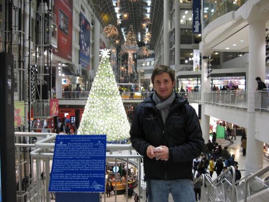 Eaton Centre...im Hintergrund der "Chrystal Wish Tree" von Swarovski bestückt mit 10.000 Swarovski Crystals