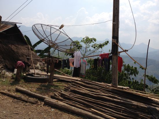 an unzähligen Häusern und