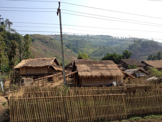 Dörfern vorbei gefahren.