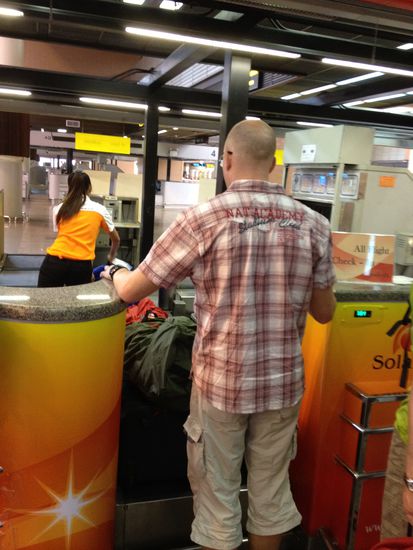 Hier wurde um das Übergepäck "gefeilscht"