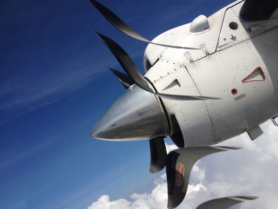 Sieht auf dem Foto irgenwie komisch aus, aber wir sind noch in der Luft.