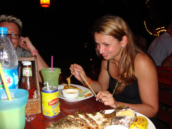 Christine sagt: Der Fisch schaut mich an 