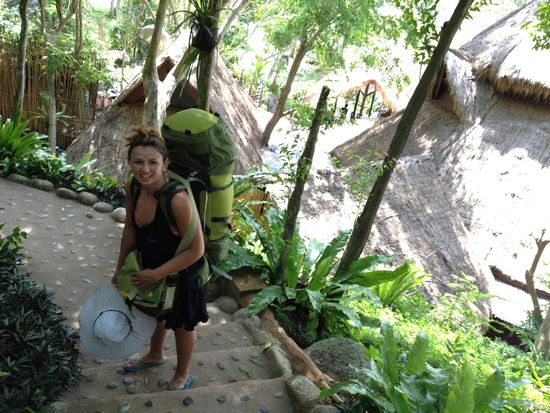 Abreise vom Cabana und ab an die Rezeption,