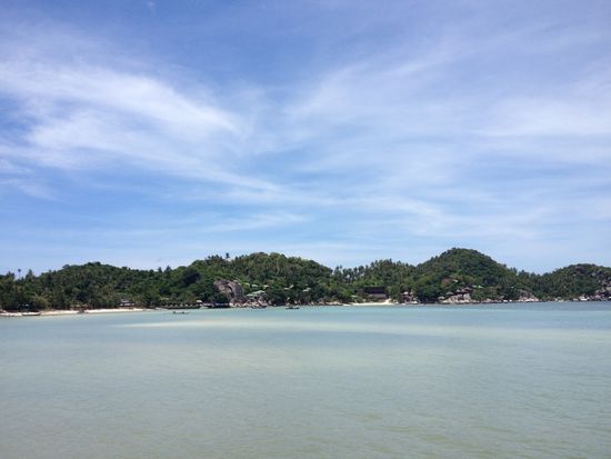 Die Bucht unterhalb des Resorts