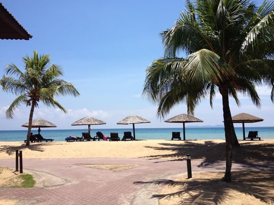 Während unserem Tauchgang haben sich's die Anderen am Strand
gemütlich gemacht...
Hier müsste eigentlich die Rasselbande von uns rumliegen...