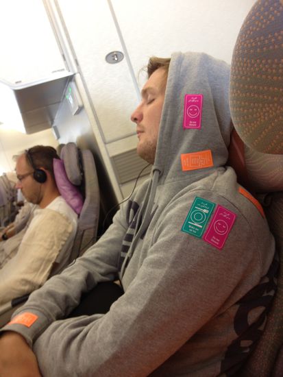 Einige haben Nikotin-Pflaster, Andere haben ein Anti-Flugangst-Pflaster