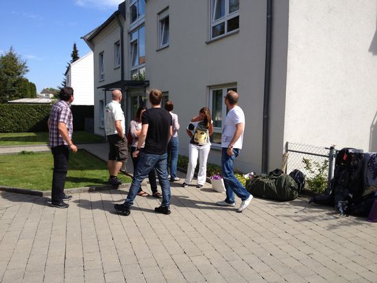 und wir sind sicher wieder in Augsburg angekommen...
Aufstellen zum letzten Gruppenbild
