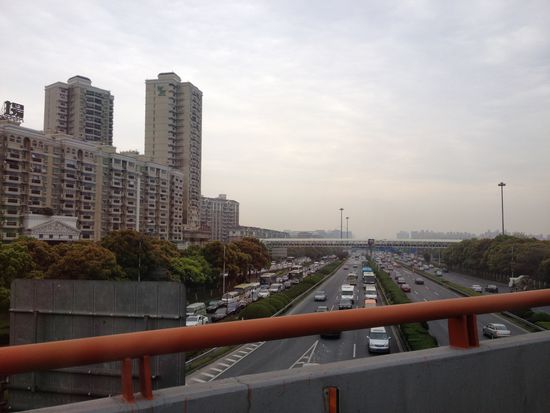 Ausblick während der Fahrt nach Hanghzou