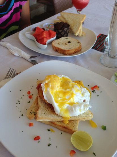 Unser Frühstück, welches wir immer "a la carte" bestellen dürfen