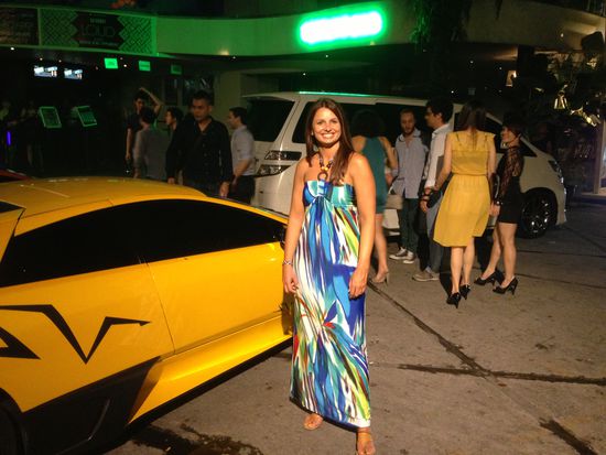 Christine wollte dann mit dem gelben Taxi heimfahren..., aber ich